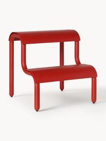 Sgabello per bambini in metallo Up Step, Metallo verniciato a polvere, Rosso, Larg. 34 x Alt. 36 cm