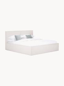 Polsterbett Dream, Bezug: Polyester (Strukturstoff), Korpus: Massives Kiefernholz, FSC, Webstoff Greige, B 180 x L 200 cm