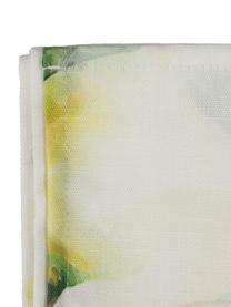 Serviette de table tissu Citron, 4 pièces, Blanc cassé, jaune, vert