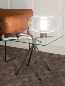 Ručne vyrobená stolová lampa Fontanella, Priehľadná, odtiene striebornej, Ø 27 x V 20 cm
