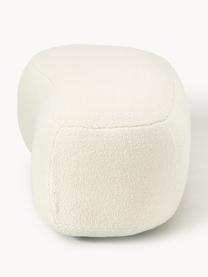 Pouf tissu peluche Alba, Peluche blanc cassé, larg. 130 x prof. 62 cm