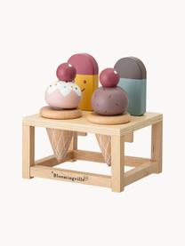 Set 5 giocattoli  gelato Hasham, Pannello di fibra a media densità (MDF), Multicolore, Larg. 14 x Alt. 15 cm