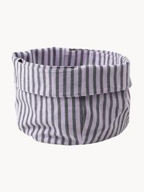 Pruhované vrecko na chlieb z bavlny Strips, 100 %  bavlna, Sivá, fialová, Ø 22 x V 22 cm
