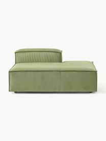 Chaise longue module Lennon van corduroy, Bekleding: corduroy (92% polyester, , Frame: massief grenenhout, multi, Poten: kunststof Dit product is , Corduroy donkergroen, B 150 x D 119 cm, rugleuning rechts