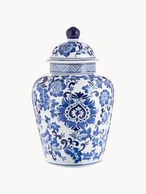 Tibor de porcelana Annabelle, 35 cm, Porcelana, Azul, blanco, Ø 20 cm