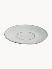 Tazza e piattino fatti a mano Nordic Sand, Gres, Grigio chiaro maculato, Ø 8 x Alt. 7 cm, 150 ml