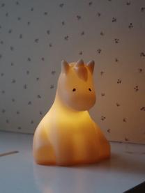 Lampada notturna portatile a LED con porta USB Unicorn, Lampada: silicone, Beige chiaro, Larg. 10 x Alt. 13 cm