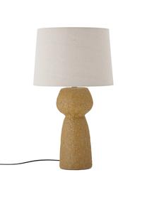 Lámpara de mesa grande Lavin, Pantalla: algodón, Cable: plástico, Amarillo, blanco, Ø 41 x Al 71 cm