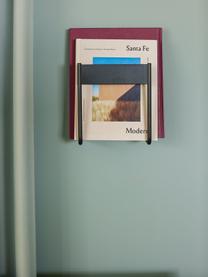 Wand-Zeitschriftenhalter InBetween aus Metall, Metall, beschichtet, Schwarz, B 19 x T 12 cm