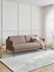 Sofa Fluente (3-Sitzer), Bezug: 100% Polyester 115.000 Sc, Gestell: Massives Kiefernholz, Webstoff Taupe, B 196 x T 85 cm