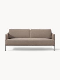 Sofa Fluente (3-osobowa), Tapicerka: 100% poliester Dzięki tka, Stelaż: lite drewno sosnowe, Nogi: metal malowany proszkowo , Taupe tkanina, S 196 x G 85 cm