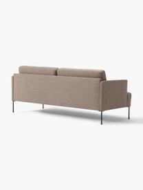 Sofa Fluente (3-Sitzer), Bezug: 100% Polyester 115.000 Sc, Gestell: Massives Kiefernholz, Füße: Metall, pulverbeschichtet, Webstoff Taupe, B 196 x T 85 cm