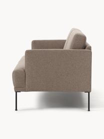 Sofa Fluente (3-Sitzer), Bezug: 100% Polyester 115.000 Sc, Gestell: Massives Kiefernholz, Füße: Metall, pulverbeschichtet, Webstoff Taupe, B 196 x T 85 cm