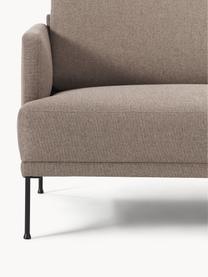 Sofa Fluente (3-Sitzer), Bezug: 100% Polyester 115.000 Sc, Gestell: Massives Kiefernholz, Füße: Metall, pulverbeschichtet, Webstoff Taupe, B 196 x T 85 cm