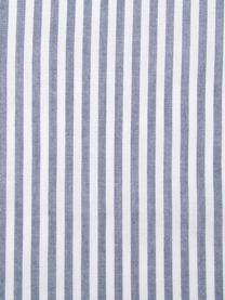 Housse de couette à fines rayures Ellie, Blanc, bleu foncé, larg. 200 x long. 200 cm