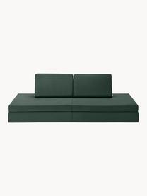 Modulares Kinder-Spielsofa  Mila aus Samt, handgefertigt, Bezug: Samt (100 % Polyester), Samt Dunkelgrün, B 168 x T 84 cm