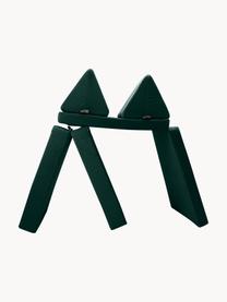 Canapé pliable modulaire en velours pour enfants fait main Arktis, Velours vert foncé, larg. 168 x prof. 84 cm