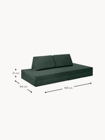 Modulares Kinder-Spielsofa  Mila aus Samt, handgefertigt, Bezug: Samt (100 % Polyester), Samt Dunkelgrün, B 168 x T 84 cm