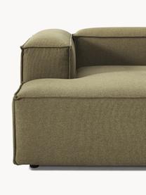 Modulares Ecksofa Lennon, Bezug: 100 % Polyester Der strap, Gestell: Massives Kiefernholz, Spe, Webstoff Olivgrün, B 327 x T 180 cm, Eckteil links