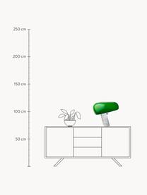 Lampada da tavolo in marmo con luce regolabile Snoopy, Paralume: metallo rivestito, Struttura: marmo, Verde, bianco marmorizzato, Ø 47 x Alt. 47 cm