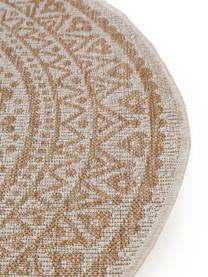 Okrągły dywan wewnętrzny/zewnętrzny Cleo, 90% polipropylen, 10% poliester, Beżowy, kremowy, Ø 150 cm (Rozmiar M)