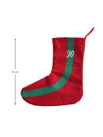 Adventskalender Socky, 280 cm, Filz, Dunkelgrün, Rot, Weiß, L 280 cm