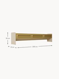 Mueble TV Space, Tablero de fibras de densidad media (MDF), Verde oliva, beige claro, An 200 x Al 39 cm