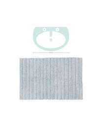 Flauschiger Badvorleger Board Hellblau, Baumwolle,
schwere Qualität, 1900 g/m², Hellblau, 50 x 60 cm