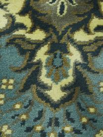 Okrągły dywan w stylu vintage z frędzlami Bodega, Odcienie zielonego, Ø 175 cm (Rozmiar L)