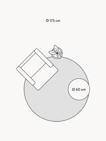 Runder Teppich Bodega mit Fransen, Flor: 38% Rayon, 26% Baumwolle,, Grüntöne, Ø 175 cm (Größe L)