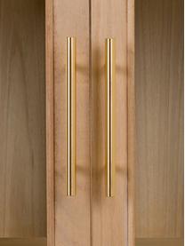 Vitrina de madera y vidrio Cayetana, Estructura: tablero de fibras de dens, Patas: madera de bambú pintada, Madera clara, An 72 x Al 159 cm