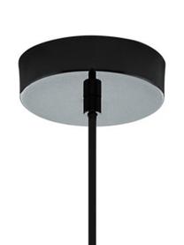 Hanglamp Okinzuri in zwart metallic, Lampenkap: metaal, glanzend, Baldakijn: gelakt metaal, Zwart, Ø 45 cm