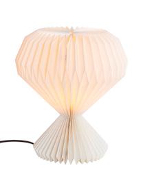 Tischlampe Calista aus gefaltetem Papier, Lampenschirm: Papier, Lampenfuß: Papier, Weiß, Ø 35 x H 30 cm