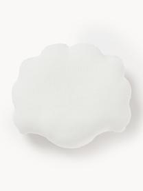 Leinen-Kissen Shell in Muschelform, Vorderseite: 100 % Leinen, Rückseite: 100 % Baumwolle, Off White, B 34 x L 38 cm