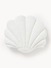 Linnen kussen Shell in schelp vorm, Gebroken wit, B 34 x L 38 cm