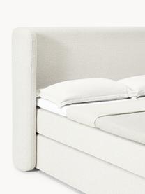 Buklé kontinentálna posteľ Perla, Buklé lomená biela, Š 140 x D 200 cm, tvrdosť H2