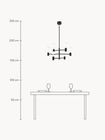 Lámpara de techo Capital, Estructura: acero recubierto, Anclaje: acero recubierto, Negro, Ø 63 x Al 36 cm