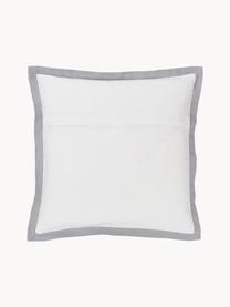 Housse de coussin lin blanc 45x45 Mira, 51 % lin, 49 % coton, Blanc, larg. 45 x long. 45 cm