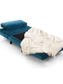 Sillón cama Laguna, Tapizado: terciopelo de microfibra, Patas: madera maciza, Azul, negro, An 100 x F 85 cm