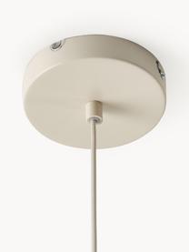 Lámpara de techo de lino Lace, Anclaje: metal, con pintura en pol, Pantalla: cuerda, metal, Cable: cubierto en tela, Beige, Ø 40 x Al 40 cm