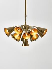 Lampa wisząca z metalu Arturo, Metal, Odcienie złotego, Ø 53 x W 93 cm
