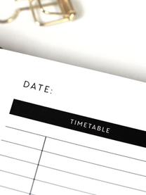 Dagplanner Daily Planner, Papier, Zwart, wit, 18 x 24 cm