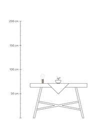 Mobiele dimbare outdoor lamp Aplô, Lampenkap: polyethyleen, Voetstuk: gecoat aluminium, Wit, nootmuscaatbruin, Ø 12 x H 25 cm