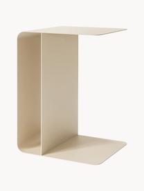 Ręcznie wykonany stolik pomocniczy Cosmo, Blacha stalowa malowana proszkowo, Jasny beżowy, Ø 60 x W 40 cm
