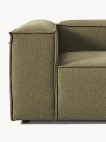 Modulaire XL chaise longue Lennon, Bekleding: 100% polyester De slijtva, Frame: massief grenenhout, multi, Poten: kunststof Dit product is , Geweven stof olijfgroen, B 357 x D 119 cm, armleuning rechts