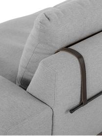 Sofa Brooks (3-Sitzer) mit Metall-Füßen, Bezug: Polyester Der Bezug ist n, Gestell: Massives Kiefernholz, FSC, Rahmen: Lackiertes Kiefernholz, F, Füße: Metall, pulverbeschichtet, Webstoff Grau, B 230 x T 98 cm