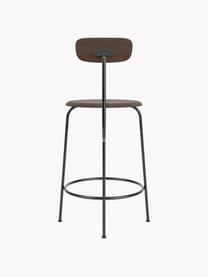 Tabouret de bar Afteroom, Bois foncé, cadre noir, larg. 48 x long. 91 cm