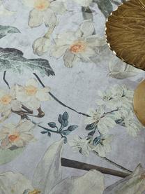 Teppich Rosalee mit Blumenmuster, 60% Polyester, 30% thermoplastisches Polyurethan, 10% Baumwolle, Hellgrau, Mehrfarbig, B 180 x L 240 cm (Größe M)