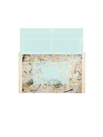 Tapis à imprimé floral Rosalee, Gris clair, multicolore