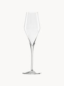 Copas tulipa de champán de cristal Quatrophil, 6 uds., Cristal, Transparente, Ø 8 x Al 26 cm, 290 ml